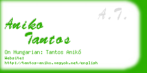 aniko tantos business card